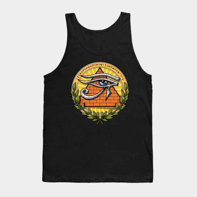 Eye Of Horus Egyptian Symbol Tank Top by underheaven